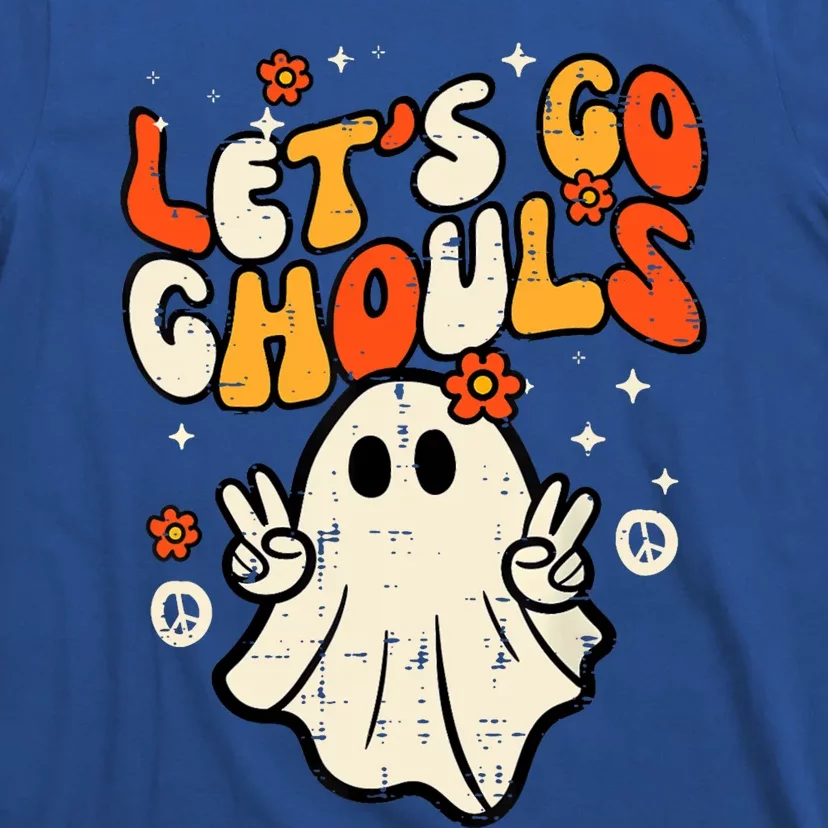 Ghost Halloween Lets Go Ghouls Retro Costume T-Shirt