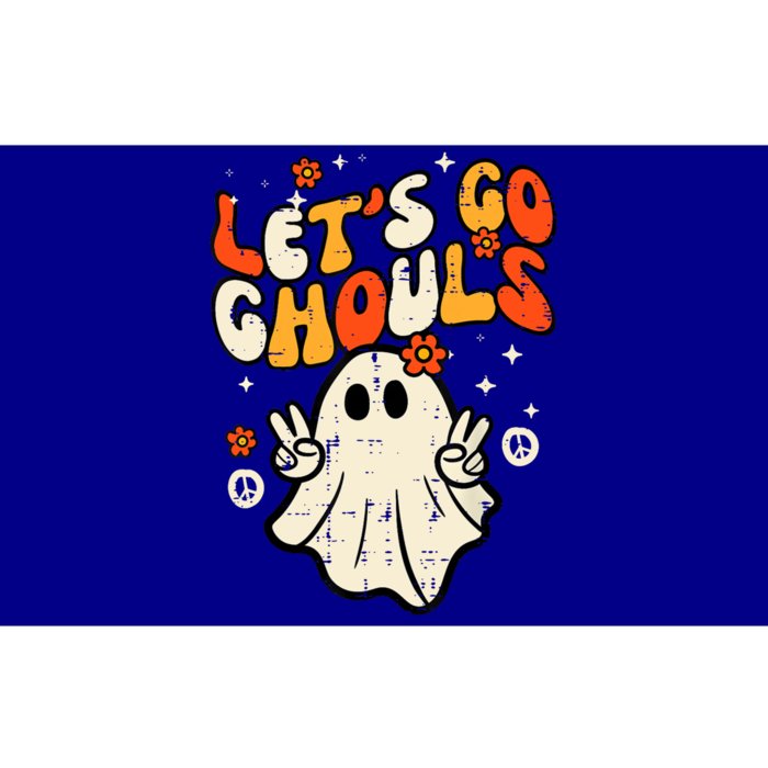 Ghost Halloween Lets Go Ghouls Retro Costume Bumper Sticker