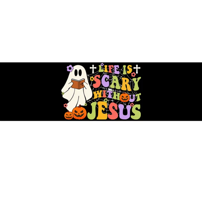 Groovy Halloween Life Is Scary Without Jesus Christian Lover Bumper Sticker