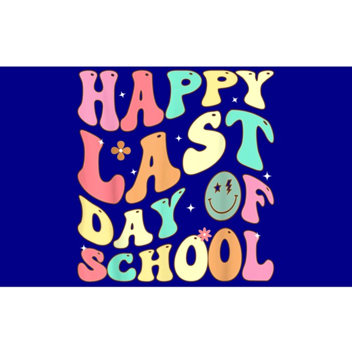 Groovy Happy Last Day Of School Teacher Student Graduation Bumper Sticker