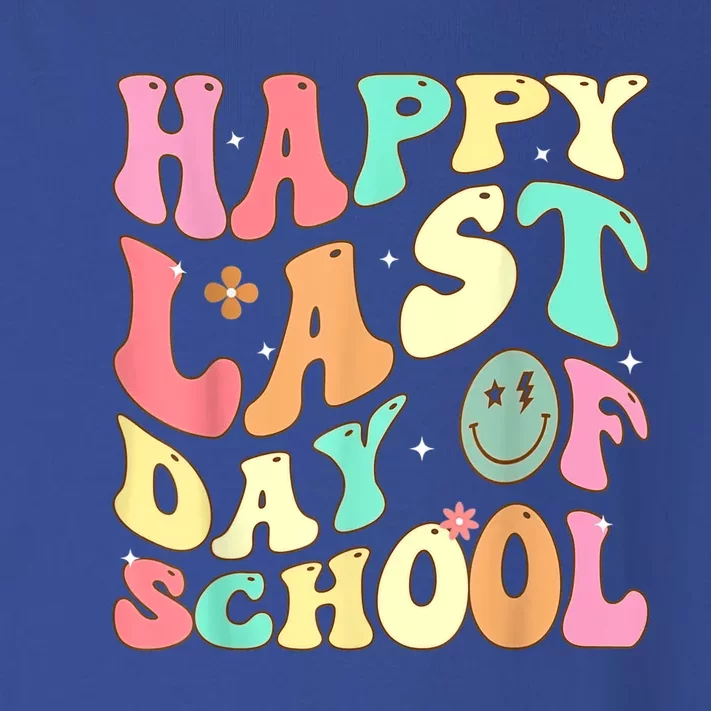 Groovy Happy Last Day Of School Teacher Student Graduation Toddler Long Sleeve Shirt