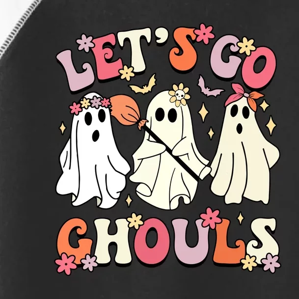 Groovy Halloween Lets Go Ghouls Ghost Outfit For Women Girl Gift Toddler Fine Jersey T-Shirt