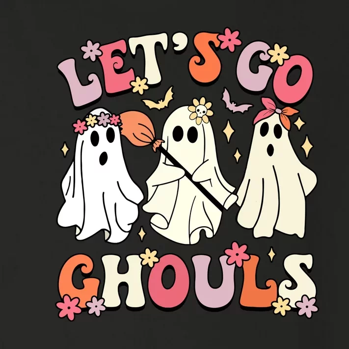 Groovy Halloween Lets Go Ghouls Ghost Outfit For Women Girl Gift Toddler Long Sleeve Shirt