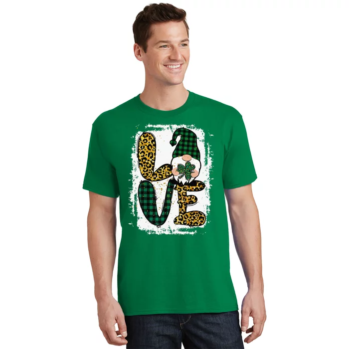 Green Heart Love Shamrock Irish Leprechaun St Patricks Day T-Shirt