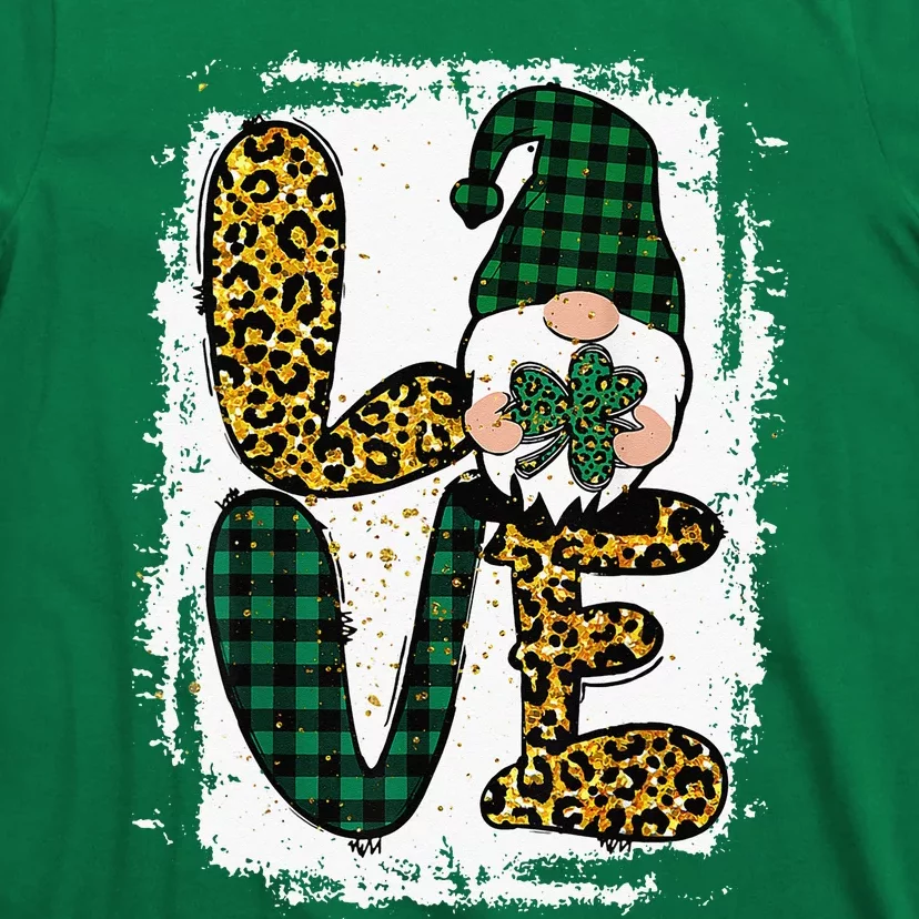 Green Heart Love Shamrock Irish Leprechaun St Patricks Day T-Shirt