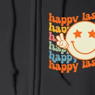 Groovy Happy Last Day of School Smile Face Student Teacher Full Zip Hoodie