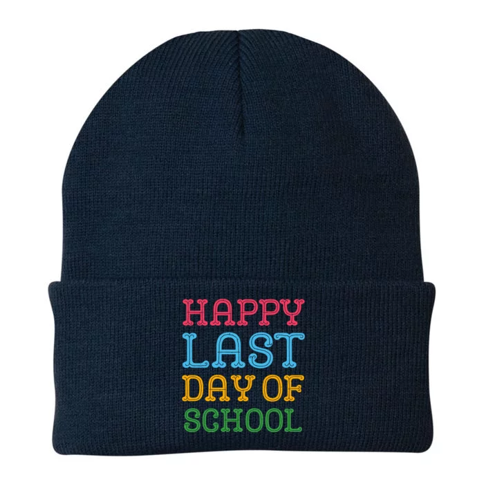 Groovy Happy Last Day Of School Teacher Student Graduation Knit Cap Winter Beanie