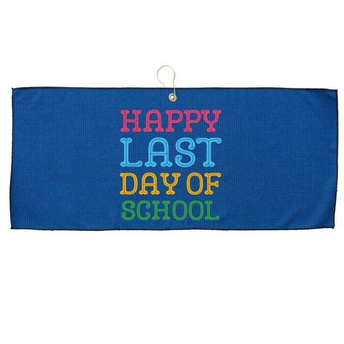 Groovy Happy Last Day Of School Teacher Student Graduation Large Microfiber Waffle Golf Towel