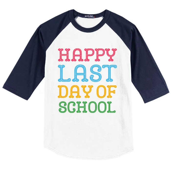 Groovy Happy Last Day Of School Teacher Student Graduation Baseball Sleeve Shirt