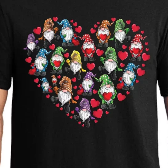 Gnomes Heart Love Gnome Lover Gift Gift Pajama Set