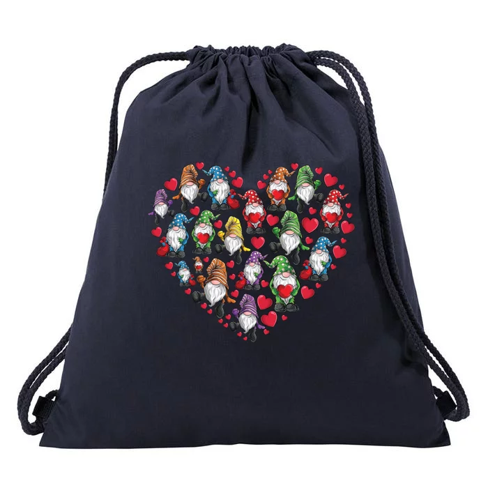 Gnomes Heart Love Gnome Lover Gift Gift Drawstring Bag