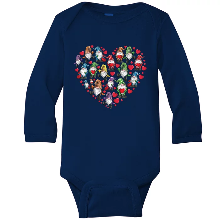 Gnomes Heart Love Gnome Lover Gift Gift Baby Long Sleeve Bodysuit