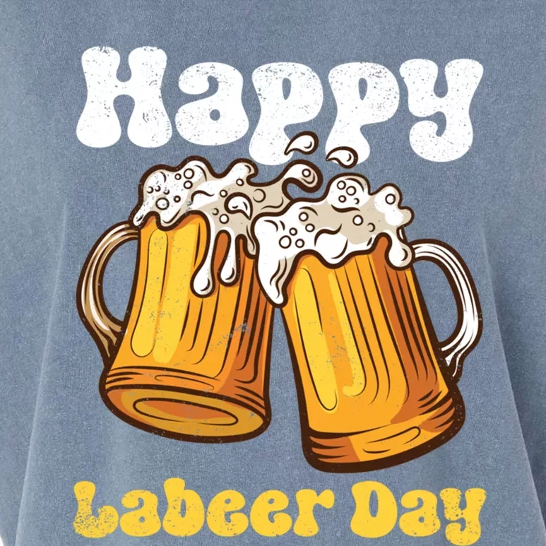 Groovy Happy Labor Day Or Labeer Day Celebrate Day Off Mom Gift Garment-Dyed Women's Muscle Tee