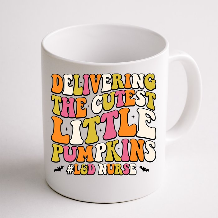 Groovy Halloween Labor And Delivery Nurse L And D Nurse Gift Front & Back Coffee Mug