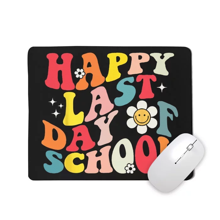 Groovy Happy Last Day of School Teacher Student Graduation Mousepad