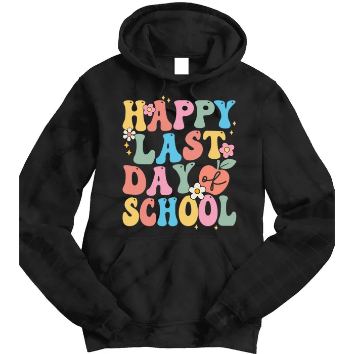 Groovy Happy Last Day Of School Teacher Student Graduation Tie Dye Hoodie