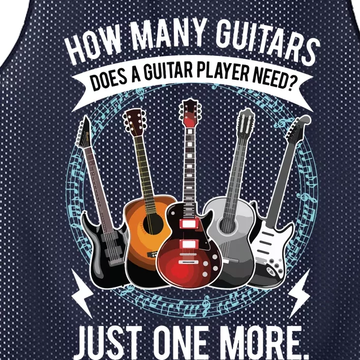 Guitar How Many Guitars Gift For Guitar Player Mesh Reversible Basketball Jersey Tank