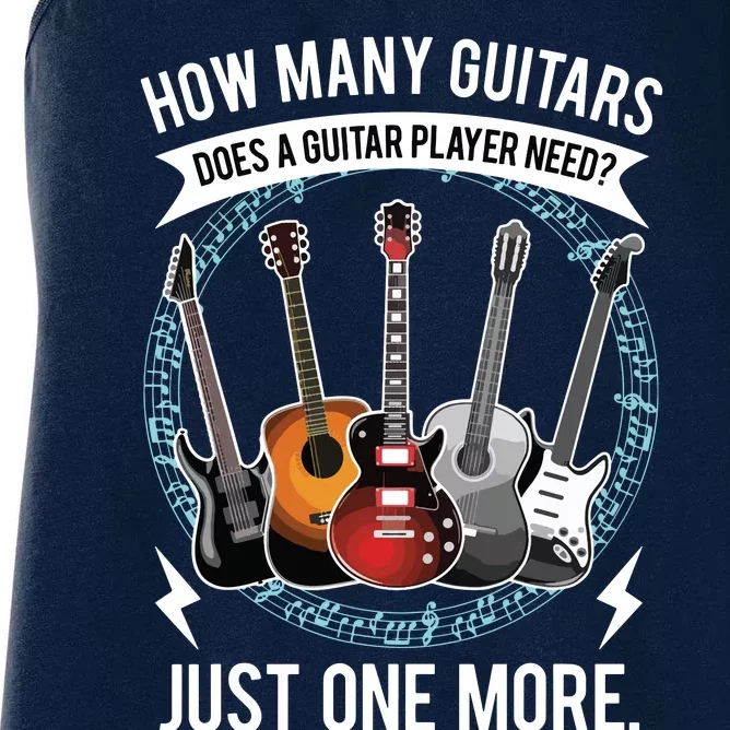 Guitar How Many Guitars Gift For Guitar Player Women's Racerback Tank