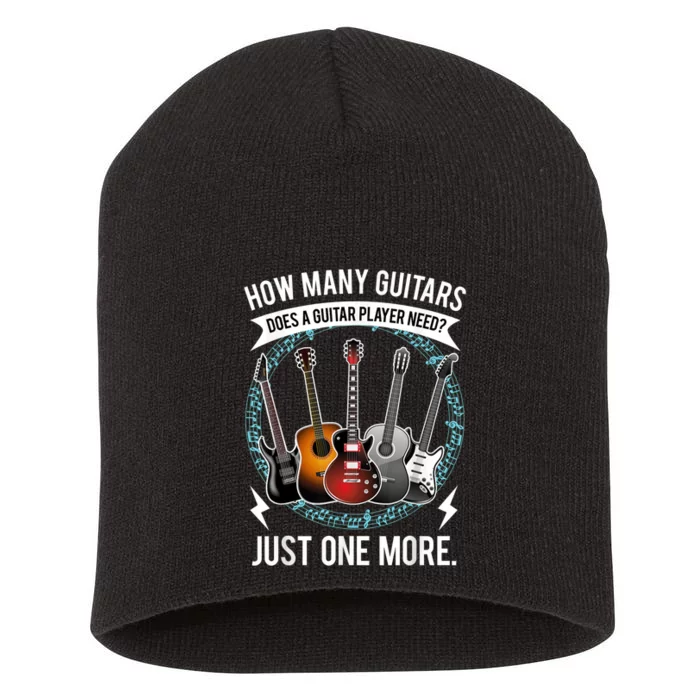 Guitar  How Many Guitars Gift For Guitar Player Short Acrylic Beanie