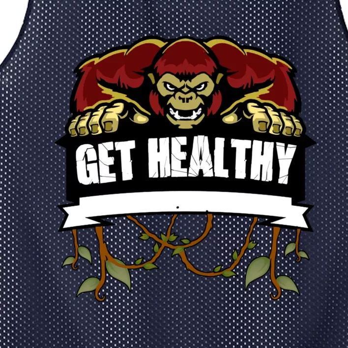 GET HEALTHY | Motivational Red Gorilla Clothing Animal Mesh Reversible Basketball Jersey Tank