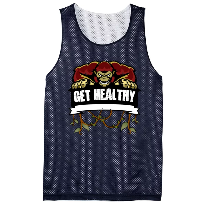 GET HEALTHY | Motivational Red Gorilla Clothing Animal Mesh Reversible Basketball Jersey Tank