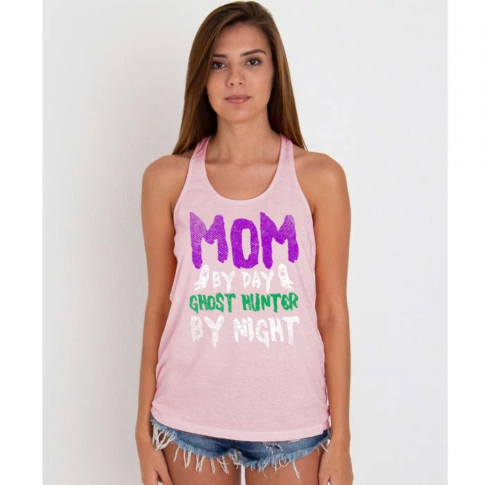 Ghost Hunting Mom Ghost Gift Women's Knotted Racerback Tank