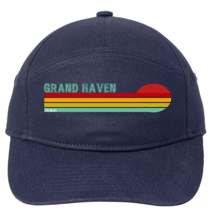 Grand Haven Michigan 7-Panel Snapback Hat