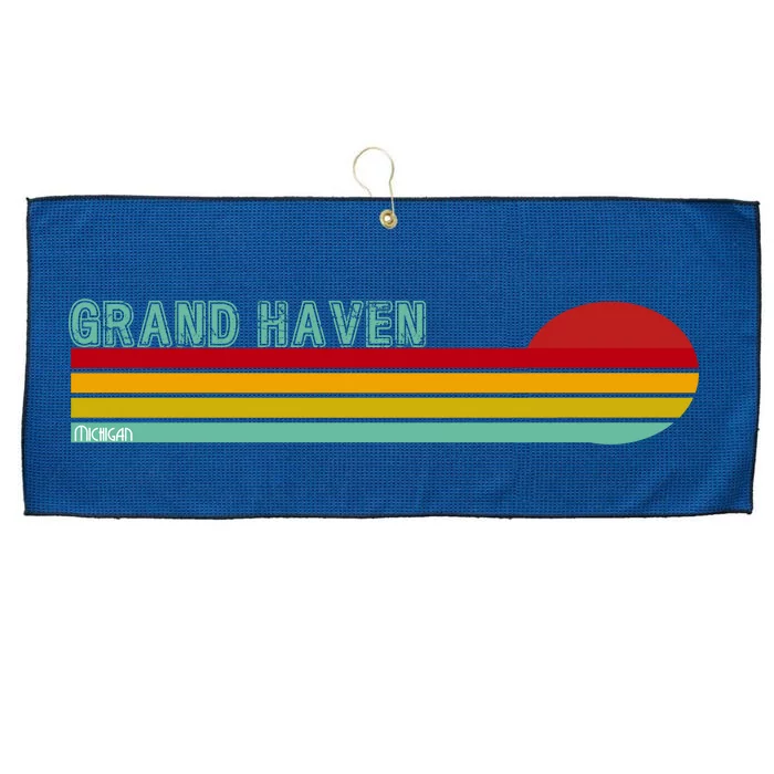 Grand Haven Michigan Large Microfiber Waffle Golf Towel