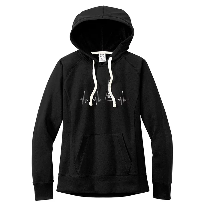 Guitar heartbeat music instrument for guitarist Women's Fleece Hoodie