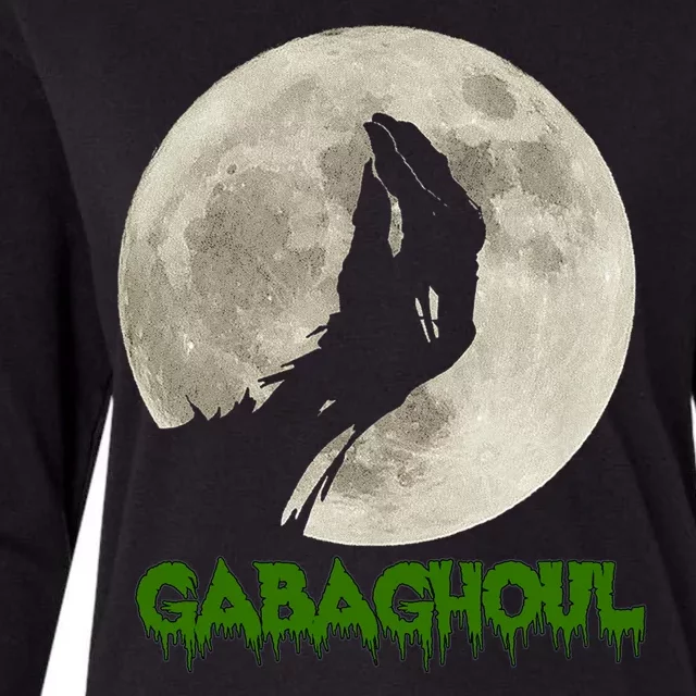 Gabaghoul Hand Moon Funny Halloween Womens Cotton Relaxed Long Sleeve T-Shirt