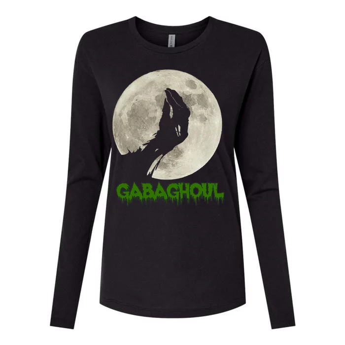 Gabaghoul Hand Moon Funny Halloween Womens Cotton Relaxed Long Sleeve T-Shirt