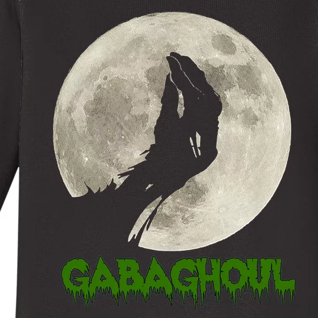 Gabaghoul Hand Moon Funny Halloween Baby Long Sleeve Bodysuit