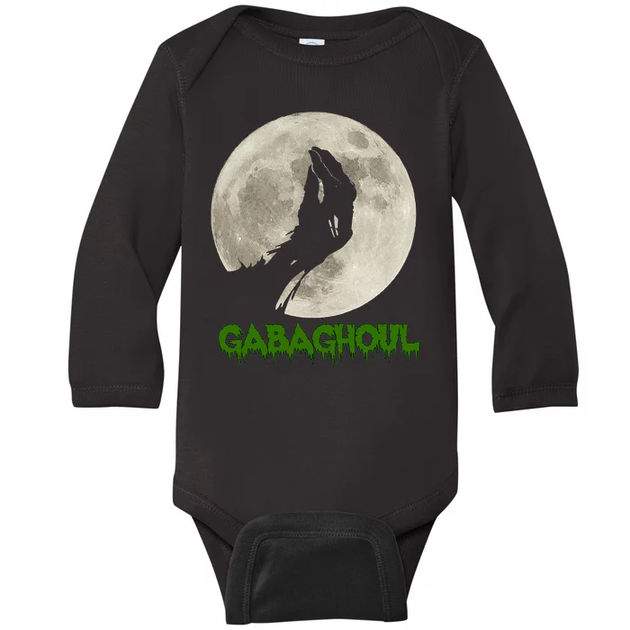 Gabaghoul Hand Moon Funny Halloween Baby Long Sleeve Bodysuit