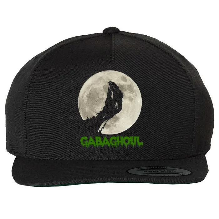 Gabaghoul Hand Moon Funny Halloween Wool Snapback Cap