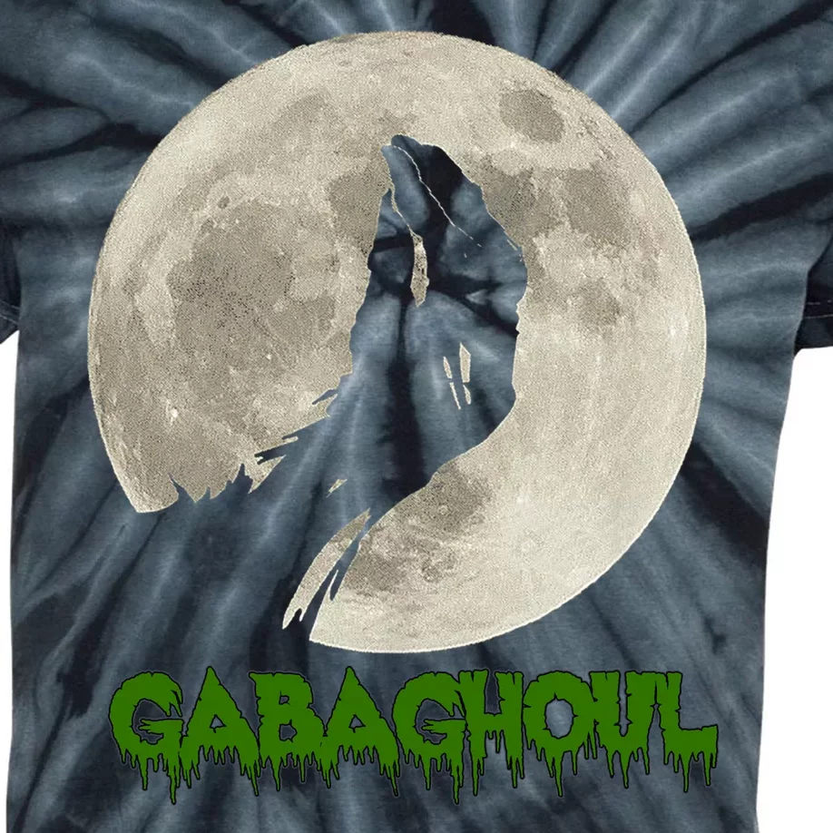 Gabaghoul Hand Moon Funny Halloween Kids Tie-Dye T-Shirt