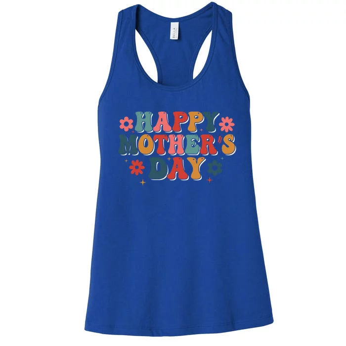 Groovy Happy MotherS Day Gift Women's Racerback Tank