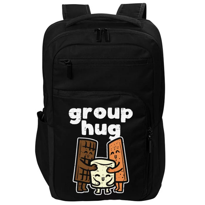 Group Hug Marshmallow Smore Funny Camping Pun Camper Family Impact Tech Backpack