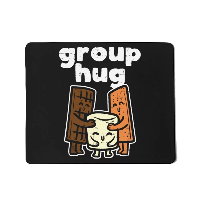 Group Hug Marshmallow Smore Funny Camping Pun Camper Family Mousepad