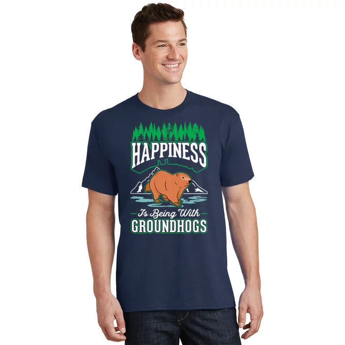 Groundhog Happiness Marmot Woodchuck Premium T-Shirt