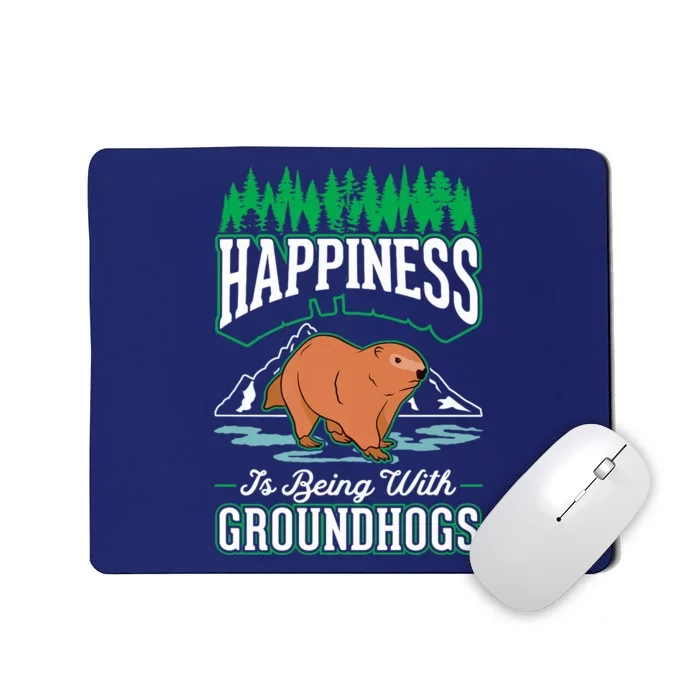 Groundhog Happiness Marmot Woodchuck Premium Mousepad