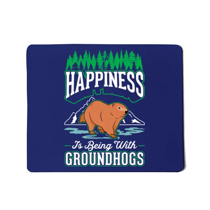 Groundhog Happiness Marmot Woodchuck Premium Mousepad