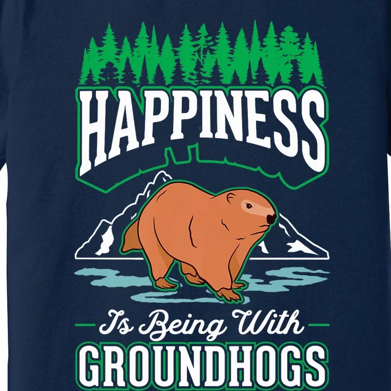 Groundhog Happiness Marmot Woodchuck Premium Premium T-Shirt