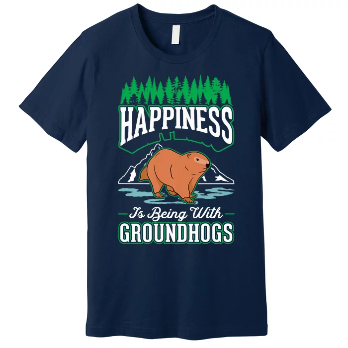 Groundhog Happiness Marmot Woodchuck Premium Premium T-Shirt