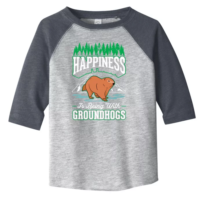 Groundhog Happiness Marmot Woodchuck Premium Toddler Fine Jersey T-Shirt