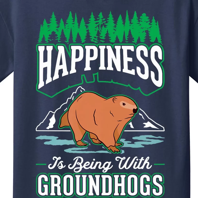 Groundhog Happiness Marmot Woodchuck Premium Kids T-Shirt