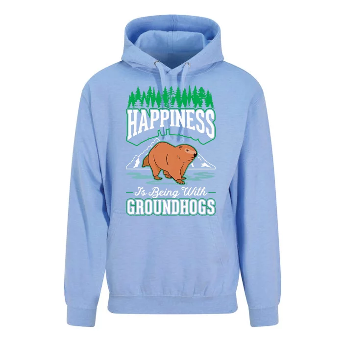 Groundhog Happiness Marmot Woodchuck Premium Unisex Surf Hoodie