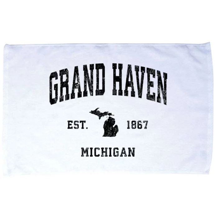 Grand Haven Michigan Mi Vintage Athletic Sports Microfiber Hand Towel