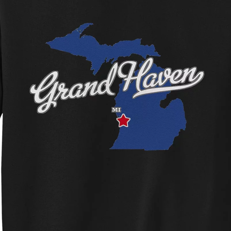 Grand Haven Michigan MI Map Sweatshirt