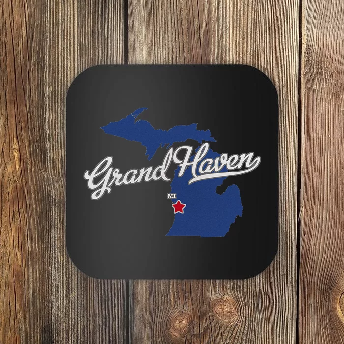 Grand Haven Michigan MI Map Coaster