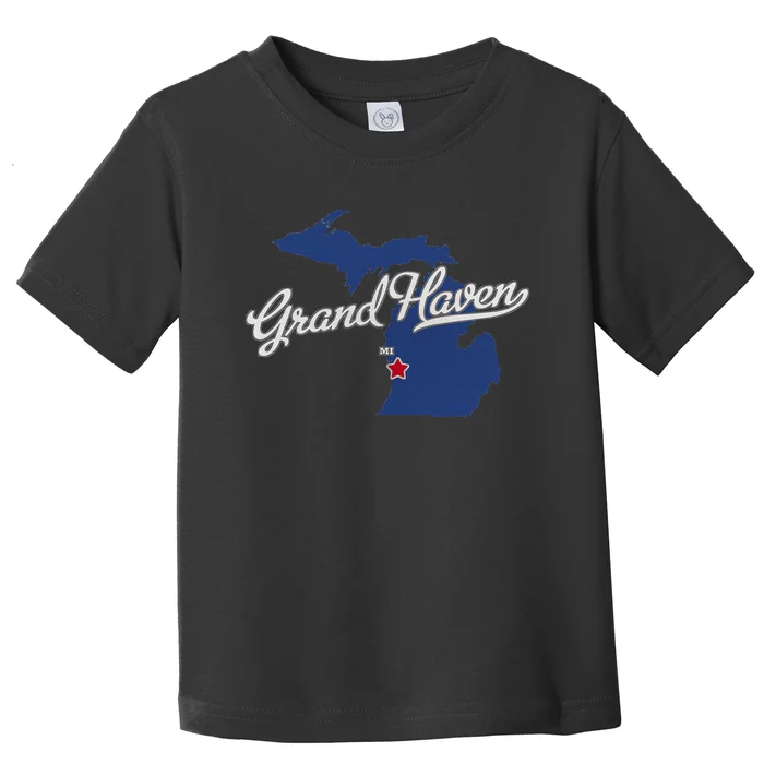 Grand Haven Michigan MI Map Toddler T-Shirt